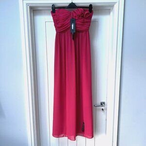 Marks & Spencer Autograph Dress Womens Pink Midi Strapless
